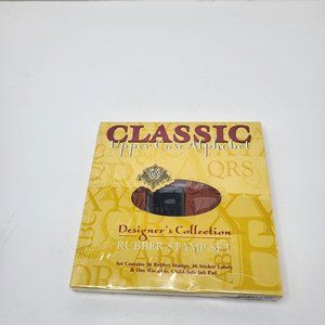 Classic PSX Rubber Stamps Alphabet Upper Case No Ink Pad‎ Boxed SK802 36 Stamps